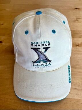 Vintage San Jose Sharks Tenth Anniversary Hat - One Size Fit